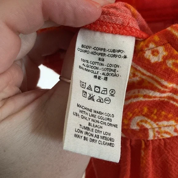 Free People Setting Sun orange sleeveless 100% cotton jumpsuit - Picture 13 of 13